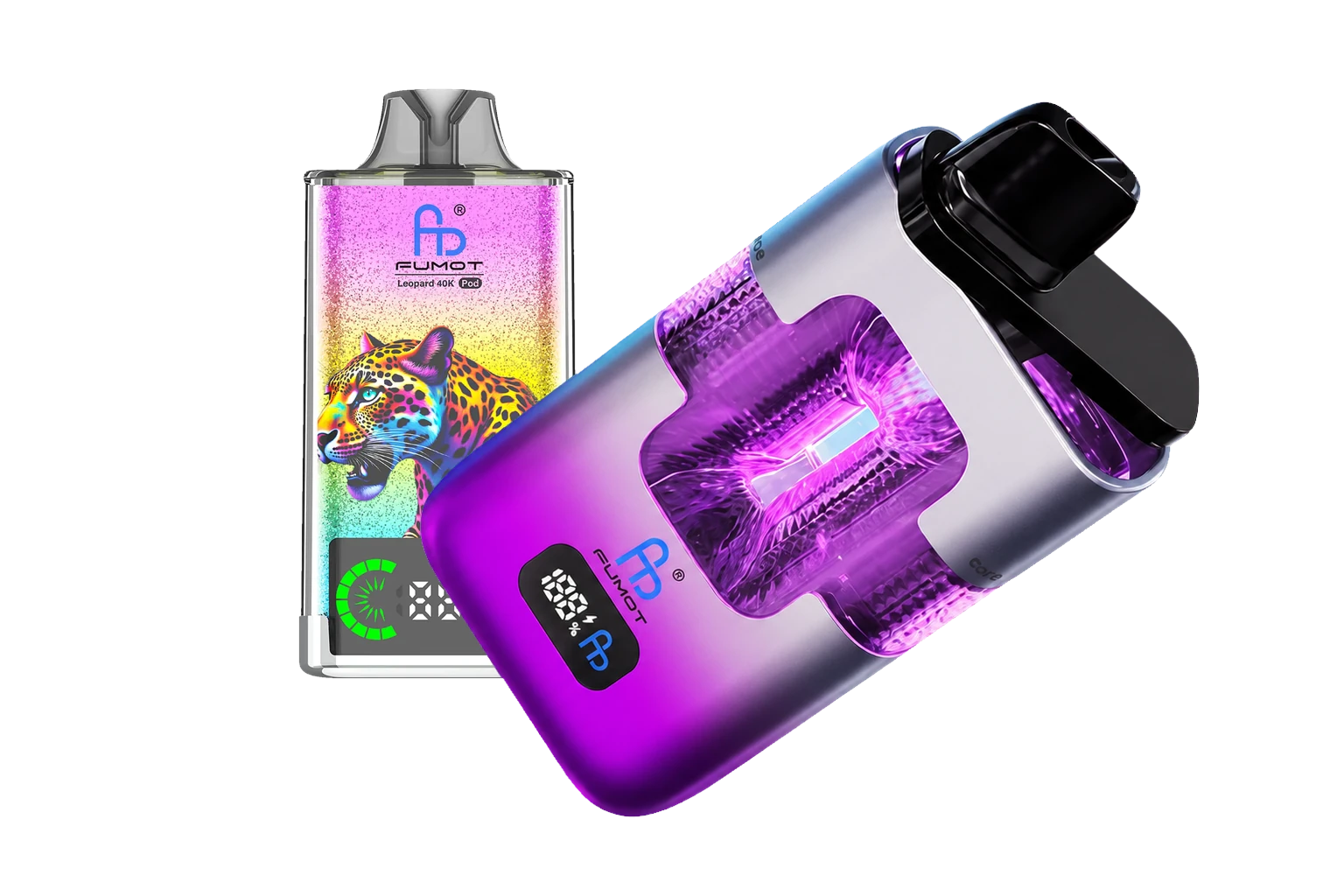 Fumot ECO 2in1 50K in Lila und Fumot Leopard 40K Pod