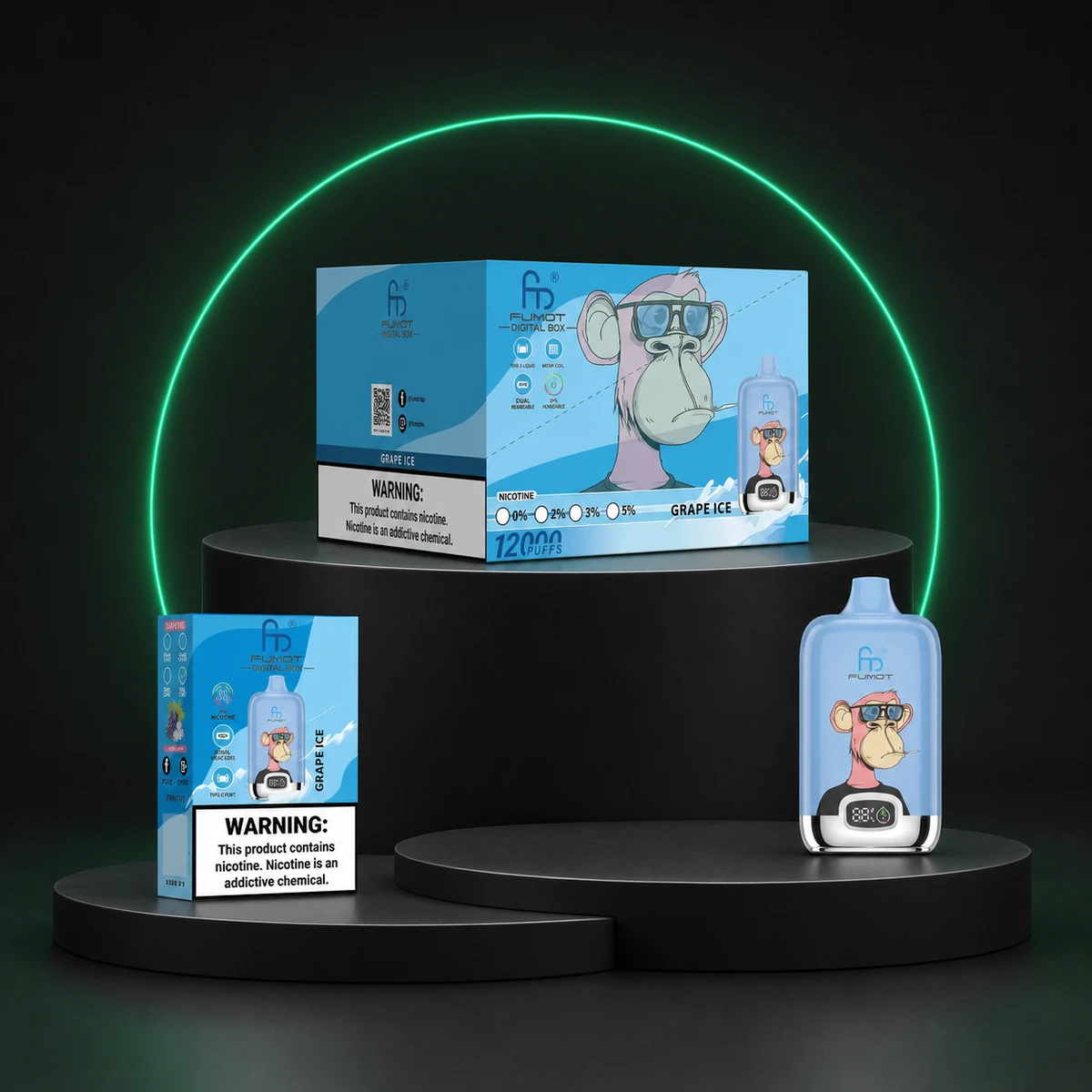 Fumot Digital Box 12000 Vape mit Originalverpackung