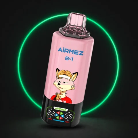 Airmez 6in1 140000 Einweg Vape auf dunklem Hintergrund