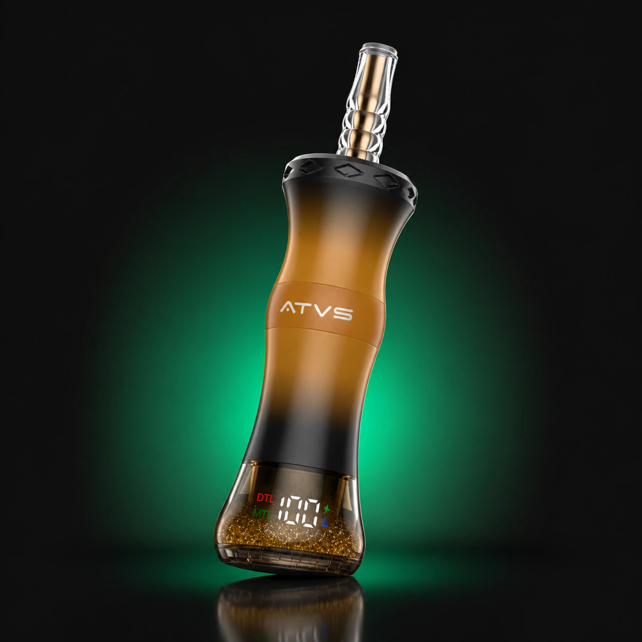 ATVS AL SAHIM 200000 – Einweg Vape Produktansicht 2 auf dunklem Hintergrund