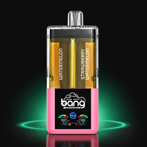 Bang 60000 2in1 Einweg Vape in Pink auf dunklem Hintergrund