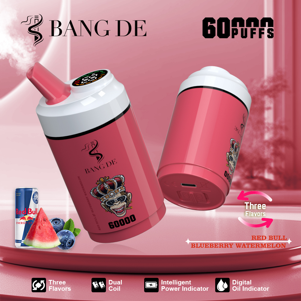 Bang DE 60000 3in1 Einweg Vape Energy-Drink, Blaubeere und Wassermelone