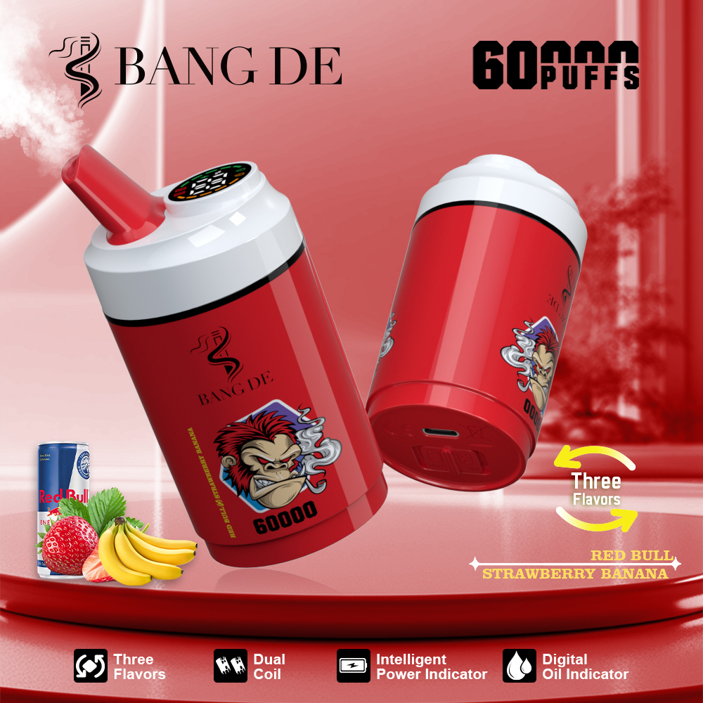 Bang DE 60000 3in1 Einweg Vape Energy-Drink, Erdbeere und Banane