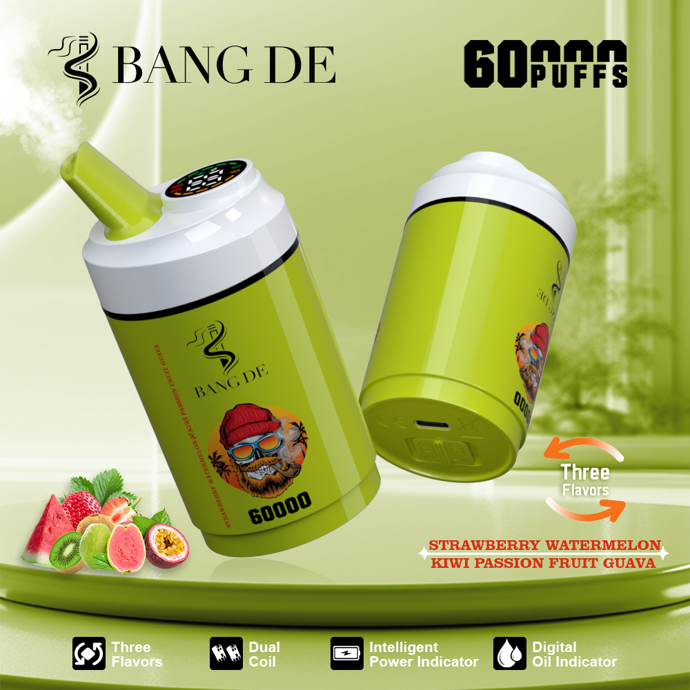 Bang DE 60000 3in1 Einweg Vape Erdbeer-Wassermelone, Kiwi, Passionsfrucht und Guave