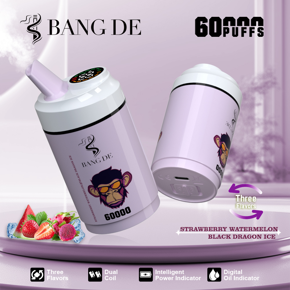 Bang DE 60000 3in1 Einweg Vape Erdbeer-Wassermelone und Schwarze-Drachenfrucht-Eis