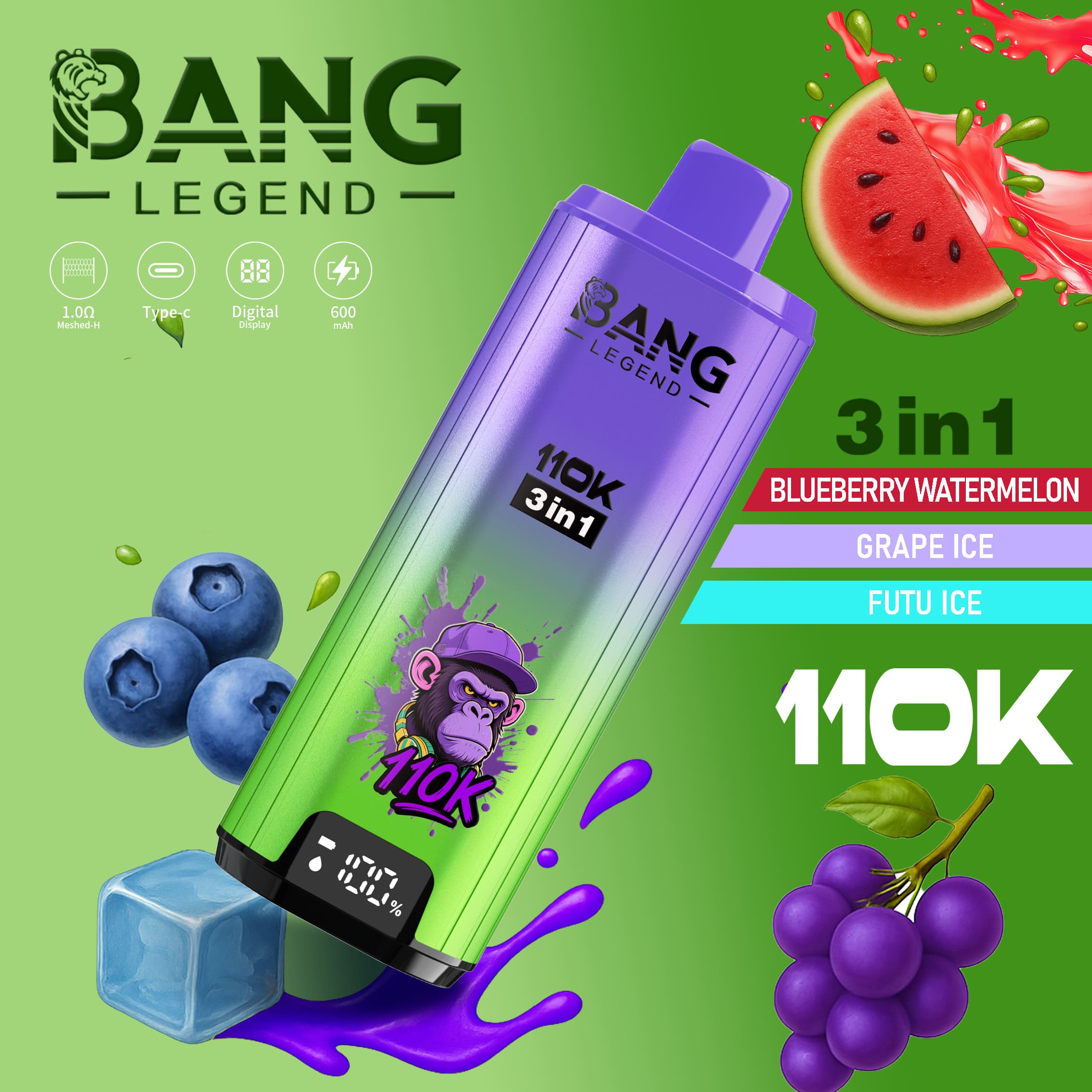 Bang Legend 110000 3in1 Einweg Vape Geschmacksvarianten