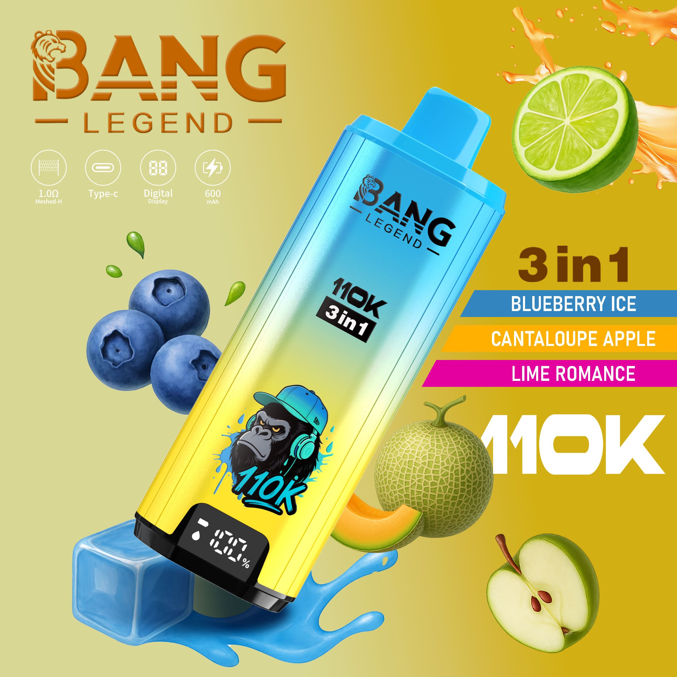 Bang Legend 110000 3in1 Einweg Vape und Geschmacksrichtungen