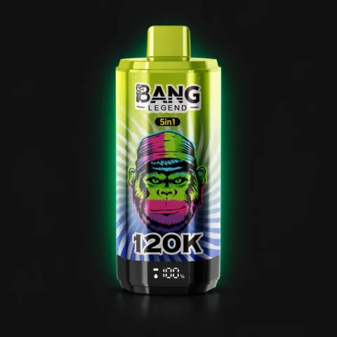 Bang Legend 120000 5in1 – Einweg Vape auf dunklem Hintergrund