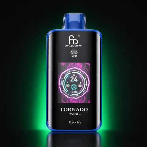 Fumot Tornado 25000 – Einweg Vape auf dunklem Hintergrund