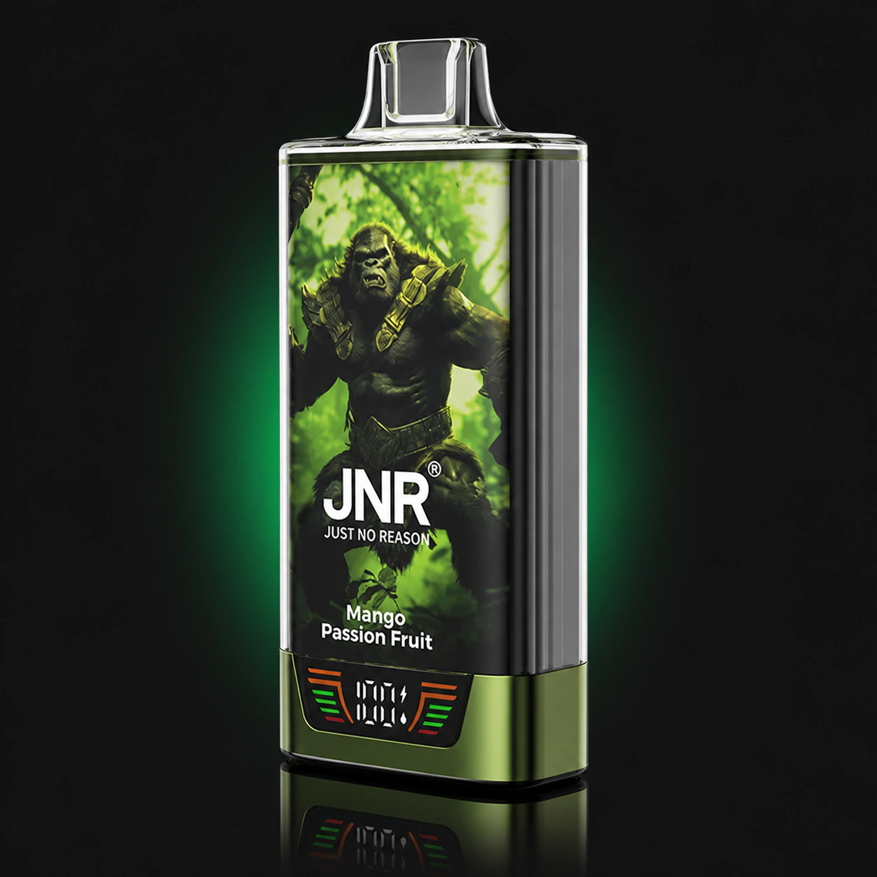 JNR Rage Gorilla 55000 – Einweg Vape Produktansicht 3 auf dunklem Hintergrund