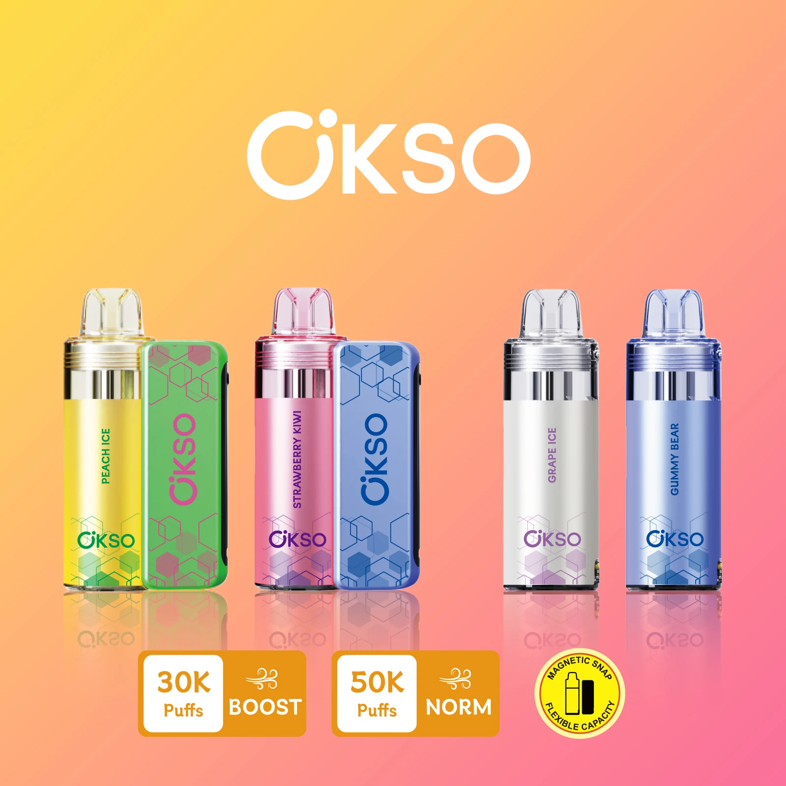 OKSO Switch Vape Kit mit mehreren Designs sowie Boost- und Normalbetrieb