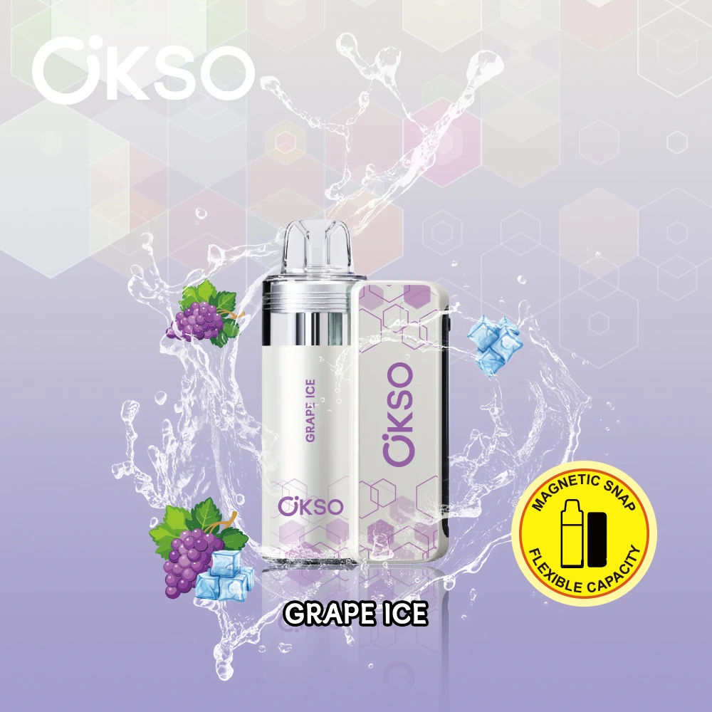OKSO Switch Vape Kit in Silber mit Geschmacksrichtung Traube-Eis