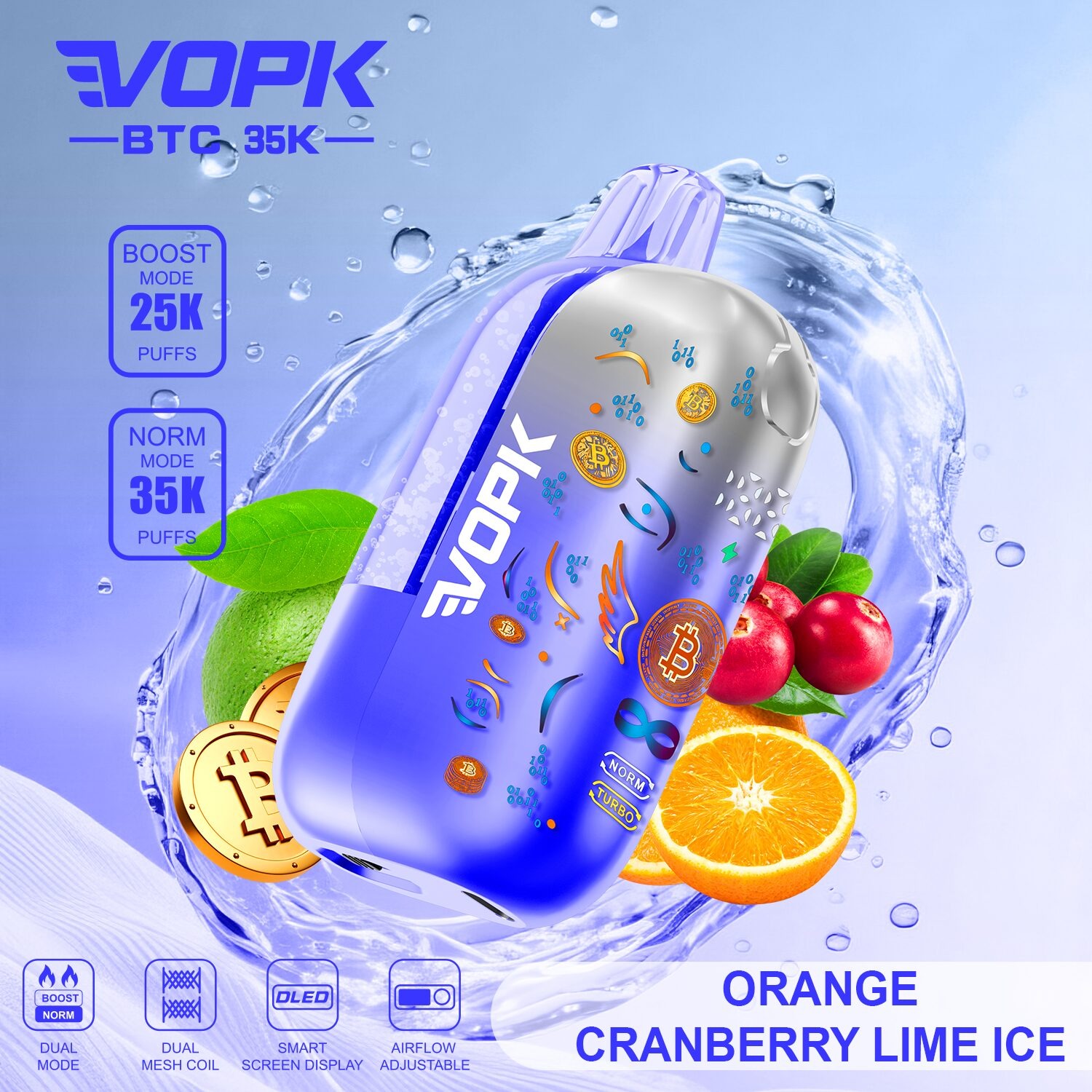 VOPK BTC 35000 Einweg Vape Geschmacksvariante 10