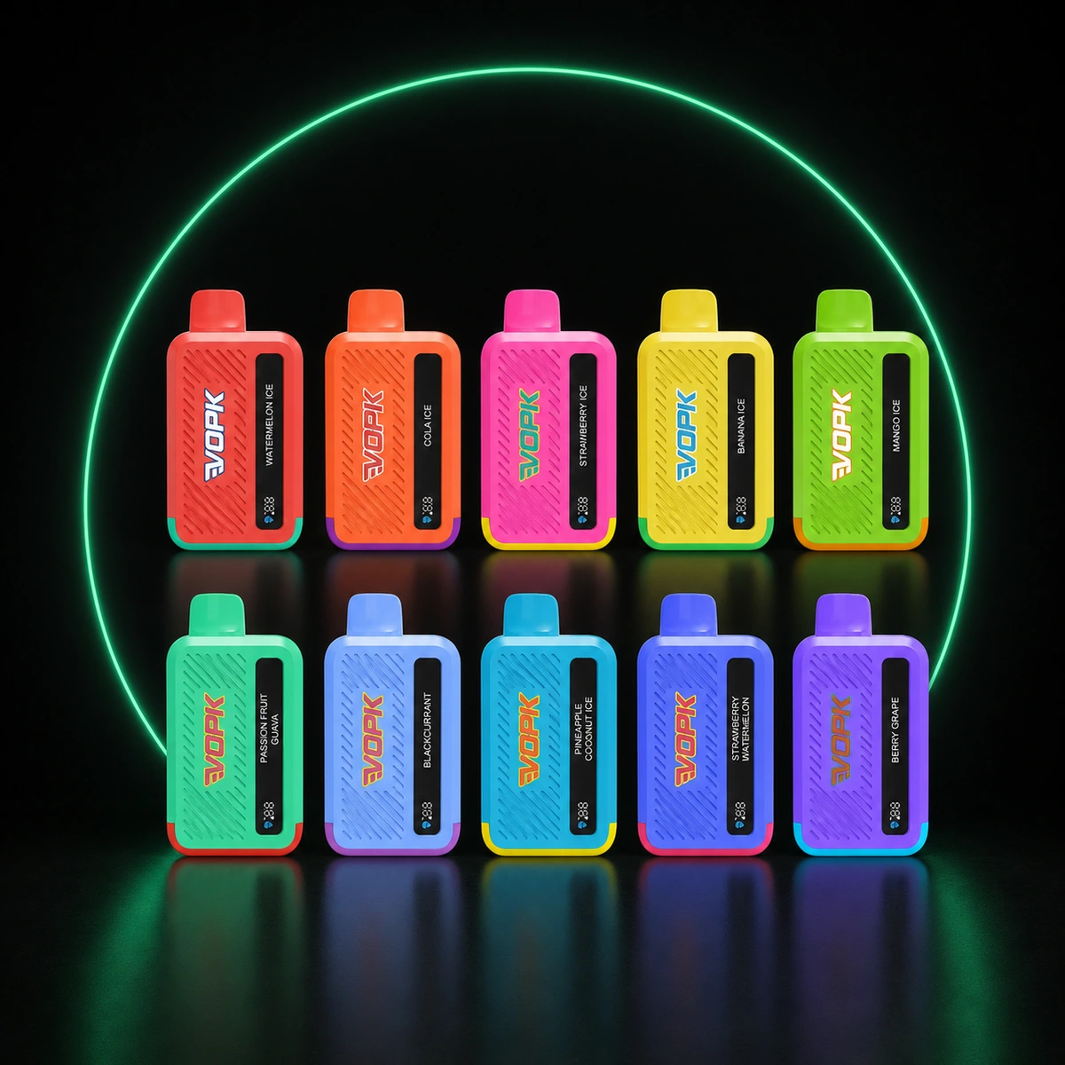Zehn Farben der VOPK Cool Bar 20000 Einweg Vape im Überblick