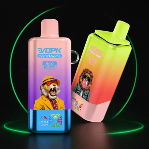 Vopk Four 80000 4in1 – Einweg Vape auf dunklem Hintergrund