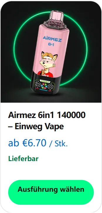 Mobile Produktkarte mit dem grünen Status Lieferbar