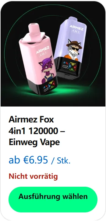 Mobile Produktkarte mit dem roten Status Nicht vorrätig